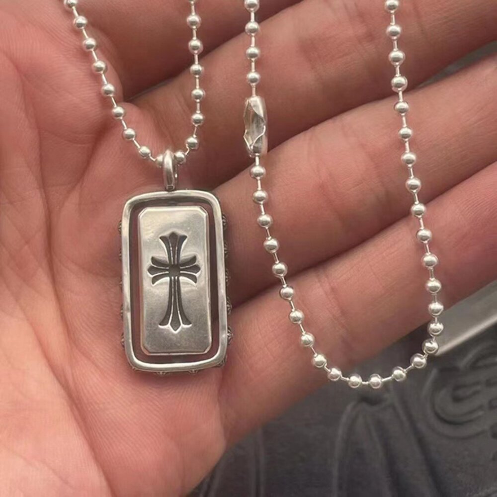 Chrome Heart Rotating Holy Sword Cross Necklace